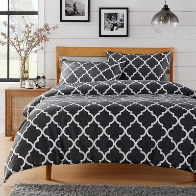 Marrakesh Printed Duvet Set In GreySingle from B&Q