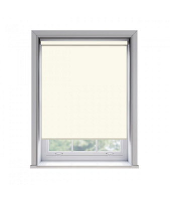 135Cm No Drill Self Adhesive Cream Thermal Blackout Roller Blind (170Cm Drop) from B&Q