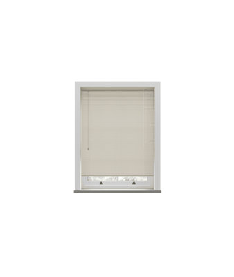  - Cream Pvc Venetian Blind 152Cm Drop (25mm Slats) 85Cm Wide