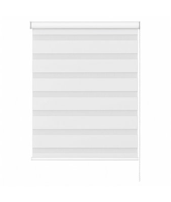 White Day & Night Zebra Roller Blind (165Cm Drop)100Cm from B&Q