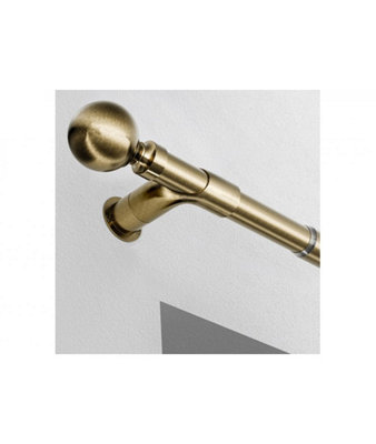 28mm Room Darkening Corner Bracket For Curtain PolesAntique Brass from B&Q
