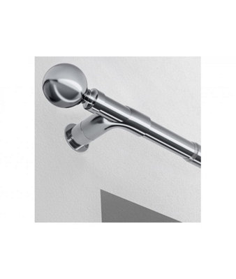 28mm Room Darkening Corner Bracket For Curtain PolesChrome from B&Q