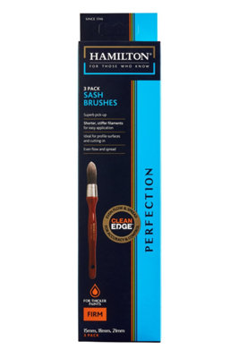 Hamilton Perfection 3 Pack Cleanedge™ Firm Sash Brushes from B&Q