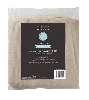 Hamilton Perfection Heavy Duty Cotton Twill Dust Sheet 3.65 By 2.75M from B&Q