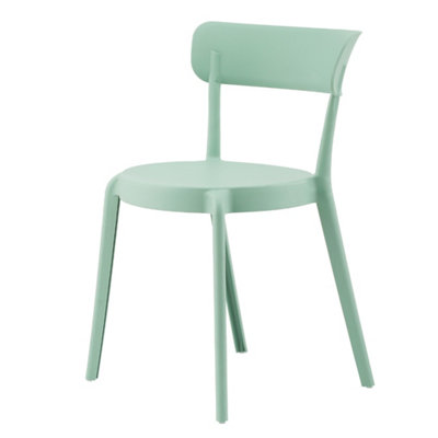 B&Q -  Green Plastic Bistro Dining Chair