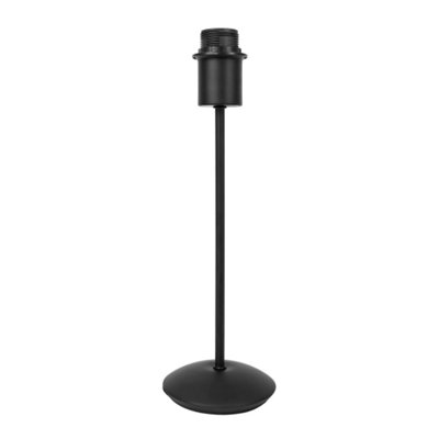 Happy Homewares Contemporary And Sleek Matt Black Metal Table Lamp Base With Inline Switch from B&Q