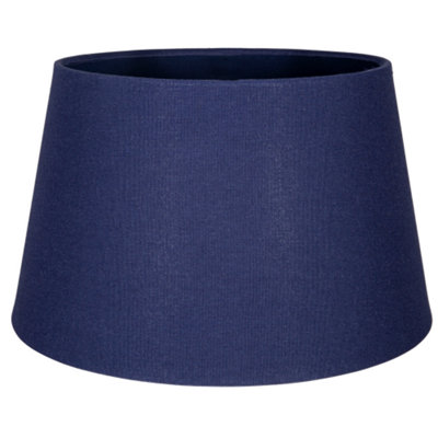 Happy Homewares Traditional 30Cm Midnight Blue Linen Fabric Drum Table/pendant Shade 60W Maximum from B&Q
