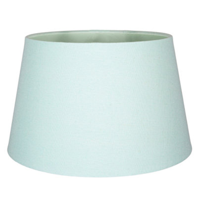 Happy Homewares Traditional 30Cm Duck Egg Linen Fabric Drum Table/pendant Lampshade 60W Maximum from B&Q