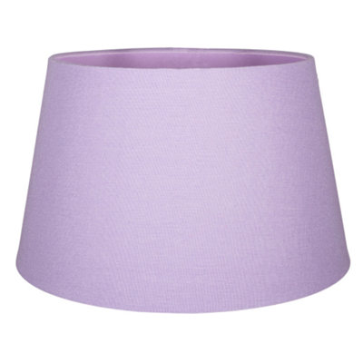 Happy Homewares Traditional 30Cm Soft Linen Fabric Drum Table/Pendant Shade 60W Maximum Lilac