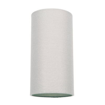 Happy Homewares Grey Contemporary And Stylish Dove Linen Fabric Tall Cylindrical Lampshade 25Cm
