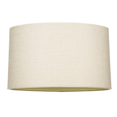 B&Q -  Contemporary And Sleek Cream Linen Fabric Oval Lamp Shade 60W Maximum