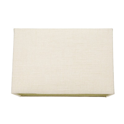 Happy Homewares Contemporary And Sleek Linen Fabric Rectangular Lamp Shade 60W Maximum Cream