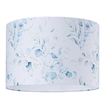 B&Q -  Contemporary And Elegant Floral Watercolour Lampshade With Soft Pastel Tones