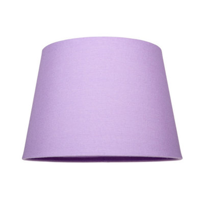 Happy Homewares Traditional 8 Inch Soft Linen Drum Table/Pendant Lamp Shade 40W Maximum Lilac