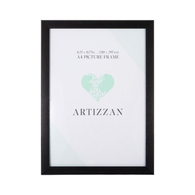 B&Q -  Modern And Chic Black Veneer Wood Effect A4 Certificate Frame For Wall Or Table