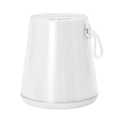 Happy Homewares Compact Modern White Led Colour Changing Rechargeable Touch Table Lamp from B&Q