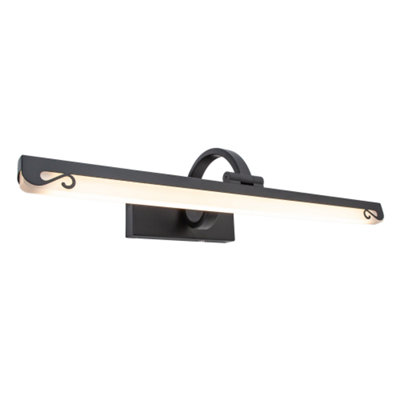 Happy Homewares Black Patterned Wireless Rechargeable Led Touch Dimmable Picture Light from B&Q