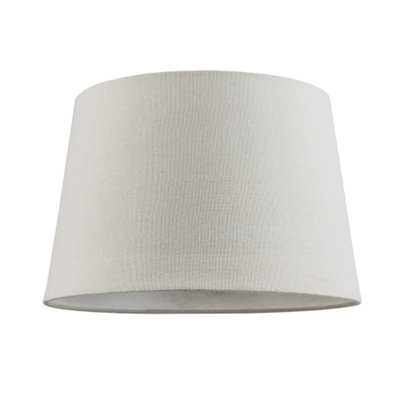 Happy Homewares Contemporary Linen Fabric Drum Lampshade With Cotton Inner Light/Cream
