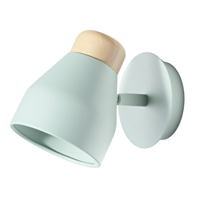 Happy Homewares Contemporary Scandinavian Designed Wall Fitting In Pastel Duck Egg Light