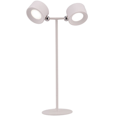 Happy Homewares Tall White Led Colour Changing Rechargeable Remote Control Table Lamp from B&Q