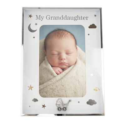 Happy Homewares Granddaughter 4X6 Frame With And Stars And Clouds Silver/Gold