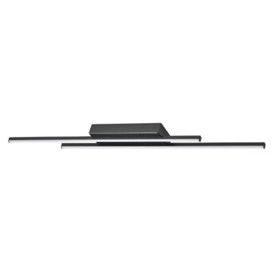 Happy Homewares Designer Brushed Metal Kitchen Led 89Cm Ceiling Fitting Black/Light