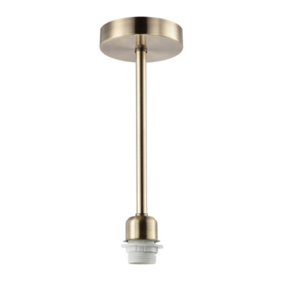 Happy Homewares Classic Antique Brass Ceiling Fixture To Showcase Lamp Shades Light