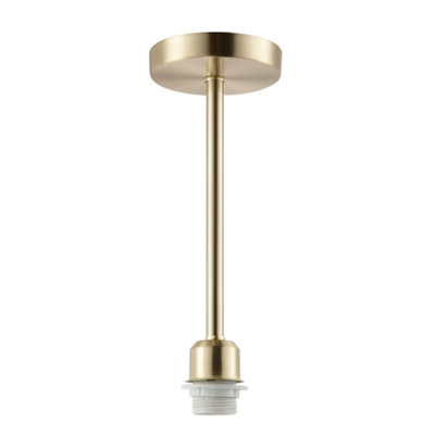 Happy Homewares Classic Satin Ceiling Fixture To Showcase Lamp Shades Gold/Light