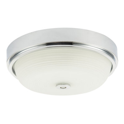 B&Q -  Sensor Ip44 Bathroom Ceiling Light In Chrome With Multi Functions
