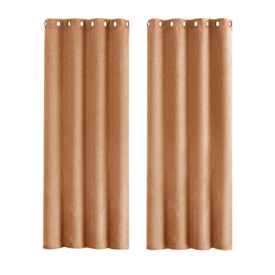 Happy Homewares Orange Lined Blackout Eyelet Curtains46 X 63 Inch Drop2 Panel from B&Q