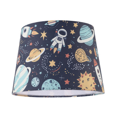 Happy Homewares Space Themed Childrens Lamp Shade With Rockets Planets And Astronauts from B&Q