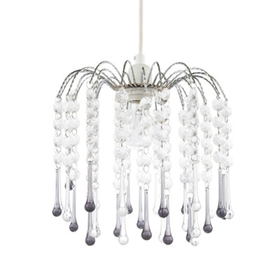 Happy Homewares Classic Waterfall Pendant Shade With Clear And Smoked Black Acrylic from B&Q