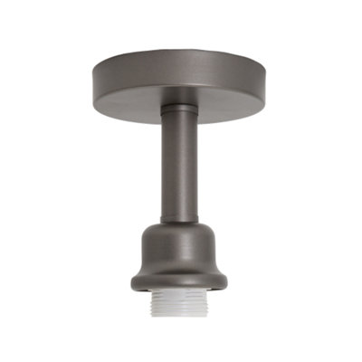 B&Q -  Contemporary Designer Short Semi Flush Pearl Grey Ceiling Rose Light