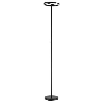 Happy Homewares Rgb And Cct Modern Led Halo Ring Black Floor Lamp With Remote Control from B&Q