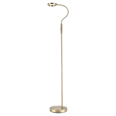 Happy Homewares Modern Antique Brass Task Floor Lamp With Led Halo Ring And Cct Dimmer from B&Q