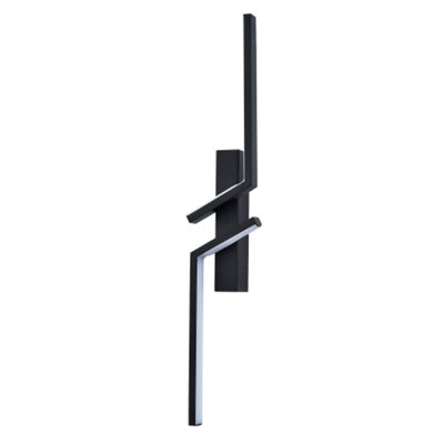 B&Q -  Sleek Double Stick Led Feature Wall Light Fitting In Matte Sand Black