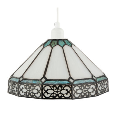 Happy Homewares Chic 1920S Shabby Chic Pendant Light Shade With Metal Scrollwork Decor from B&Q