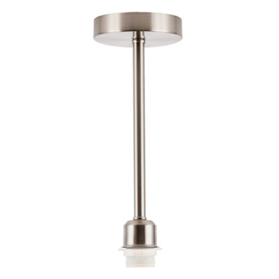 Happy Homewares Classic Satin Nickel Ceiling Light Fixture To Showcase Lamp Shades from B&Q