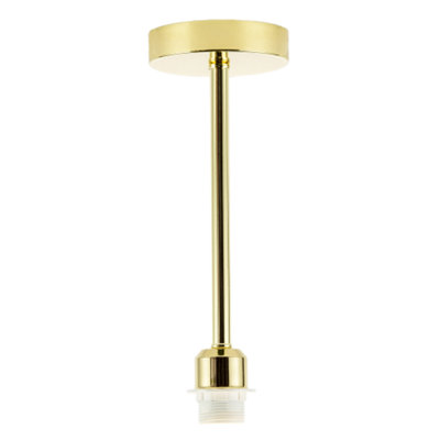 Happy Homewares Classic Polished Brass Ceiling Light Fixture To Showcase Lamp Shades from B&Q