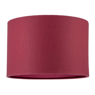 Happy Homewares Modern Chic Chrysanthemum Textured Linen Fabric Circular Lamp Shade