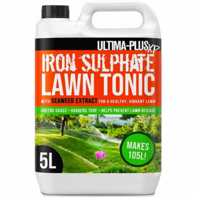 Ultima-Plus Xp Iron Sulphate Lawn Tonic Liquid Fertiliser With Seaweed ExtractProvides Greener Grass And Hardens Turf 5L from B&Q