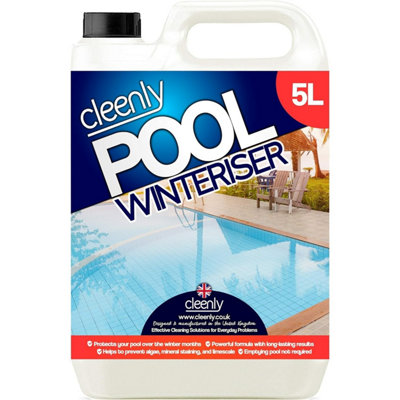 Cleenly Pool Winteriser Protects Your Pool Hot Tub Or Spa Throughout Winter Prevents Limescale Algae & Mineral Staining 5L from B&Q