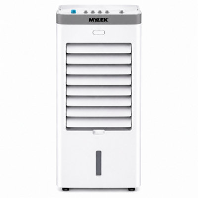 Mylek Air Cooler Portable Evaporative Fan 75W Large 8L Water Tank Oscillating Humidifier Cooling Remote Control Bedrooms Home from B&Q