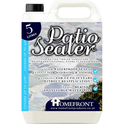 Homefront Patio Sealer Patio Sealant For Indian Sandstone Concrete Paths Patios Slate Brick 5L from B&Q