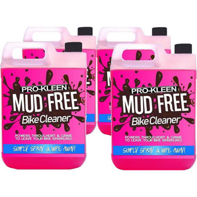 Pro-Kleen Mud Free Bike & Motorbike Cleaner Spray 5L X4 from B&Q