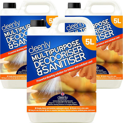 Cleenly Multipurpose Sanitiser And Deodoriser Removes Dirt Germs Stains & Odours Breaks Down Urine Salts 15L from B&Q