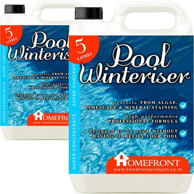 Homefront Pool Winteriser Protects Your Pool Hot Tub Or Spa Throughout The Winter Prevents Limescale & Algae 10L from B&Q
