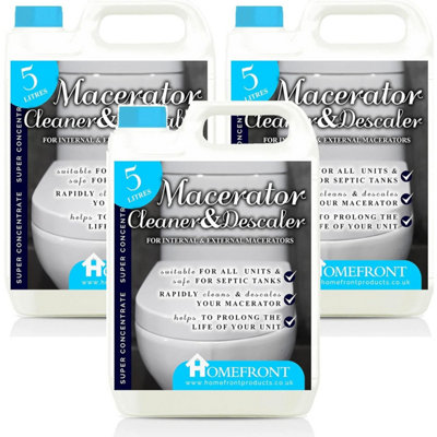Homefront Macerator Cleaner & Descaler Cleans And Descales Internal And External Macerators 15L from B&Q