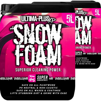 Ultima-Plus Xp Snow Foam Car Shampoo Ph Neutral WashSuper Thick Foam Pre-WashBubblegum Fragrance 10L from B&Q