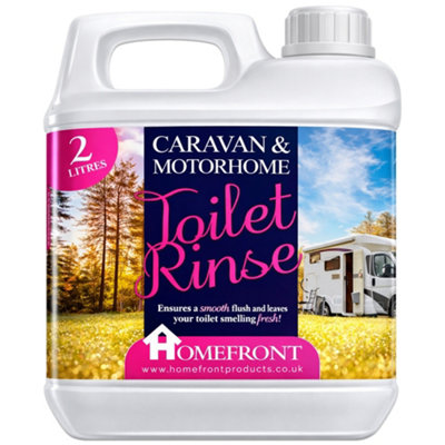 B&Q -  Caravan And Motorhome Pink Toilet Chemical Rinse Solution Fluid Cleaner Eco-Friendly Formaldehyde Free 2L